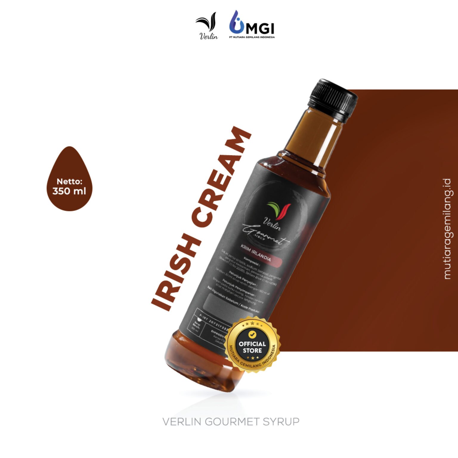 VERLIN Gourmet Syrup Irish Cream - Bubuk Minuman Verlin